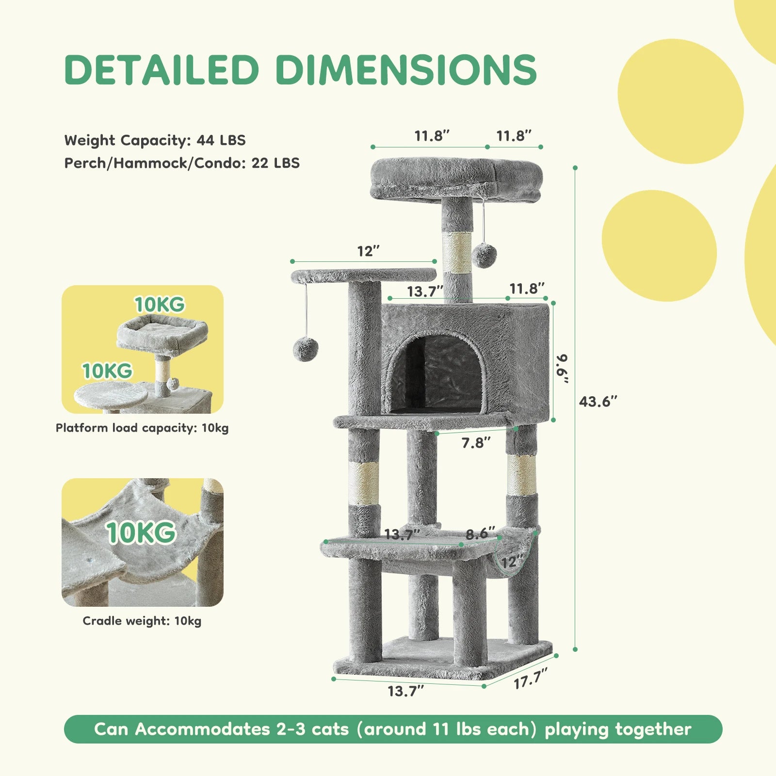 Pawfection 44-inch Cat Tree